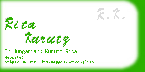 rita kurutz business card
